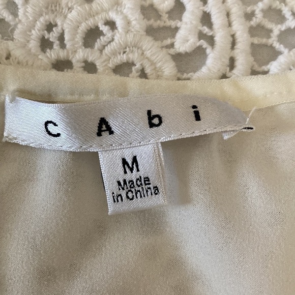 Cabi Style 284 Lace Overlay Tank Top Size Medium - Picture 4 of 4